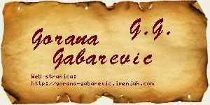 Gorana Gabarević vizit kartica